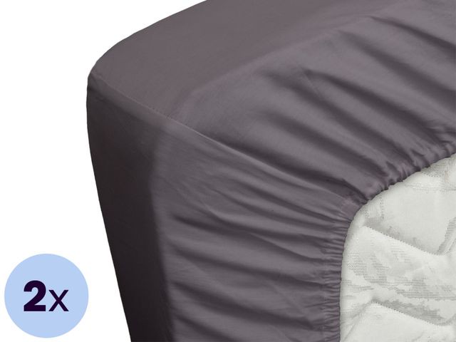 2x Ten Cate Spannbettlaken aus Baumwollsatin | 160 x 200 cm