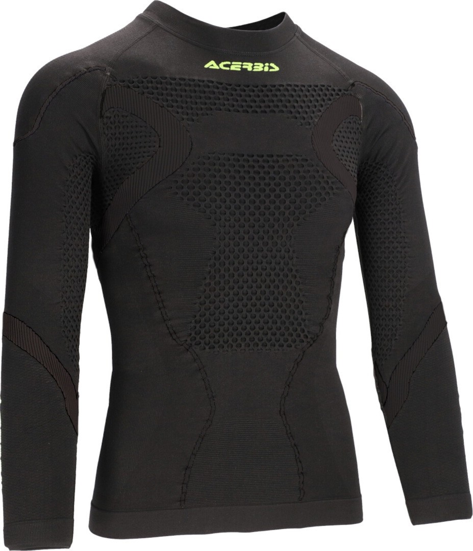 Acerbis X-Body Winter 2.0 Maglia funzionale a maniche lunghe, nero-giallo, dimensione 2XL per uomo