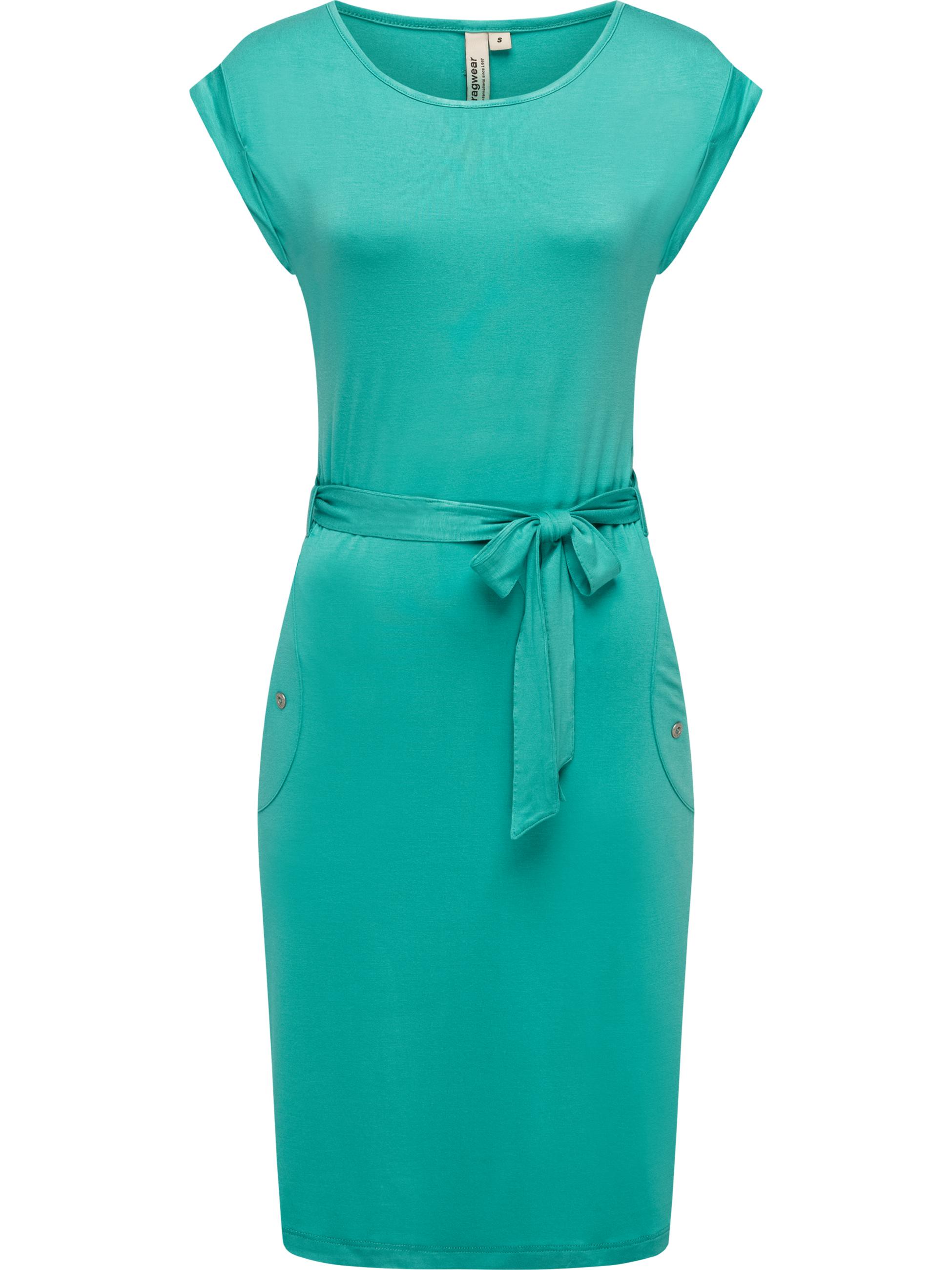 Damen Sommerkleid Kurzarm Midikleid 