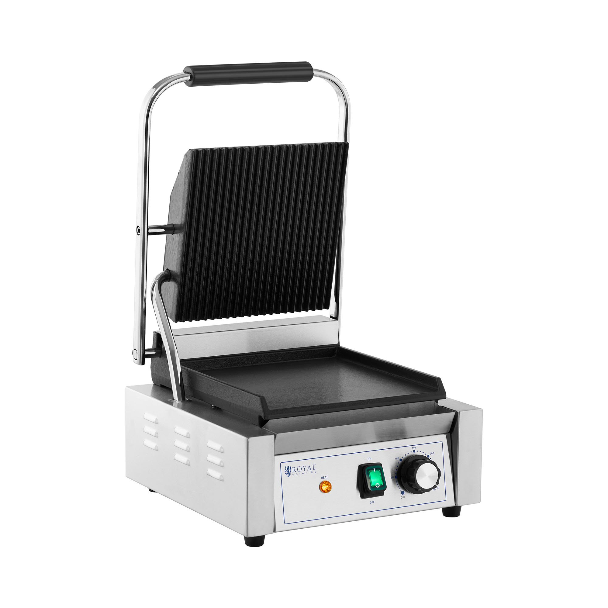 Kontaktgrill - geriffelt + glatt - Royal Catering - 1800 W