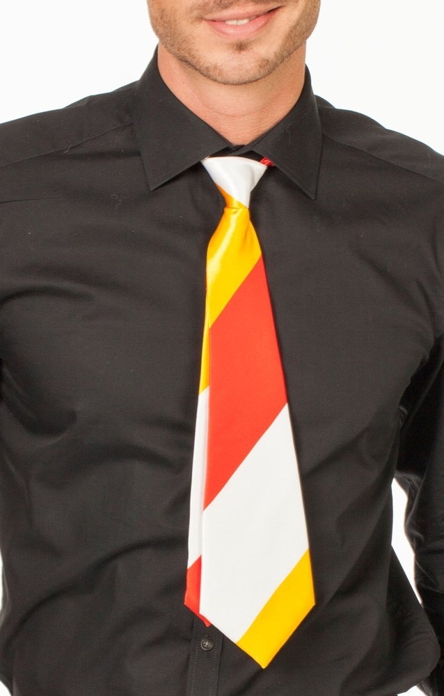 Gestreifte Krawatte gelb-rot-weiß