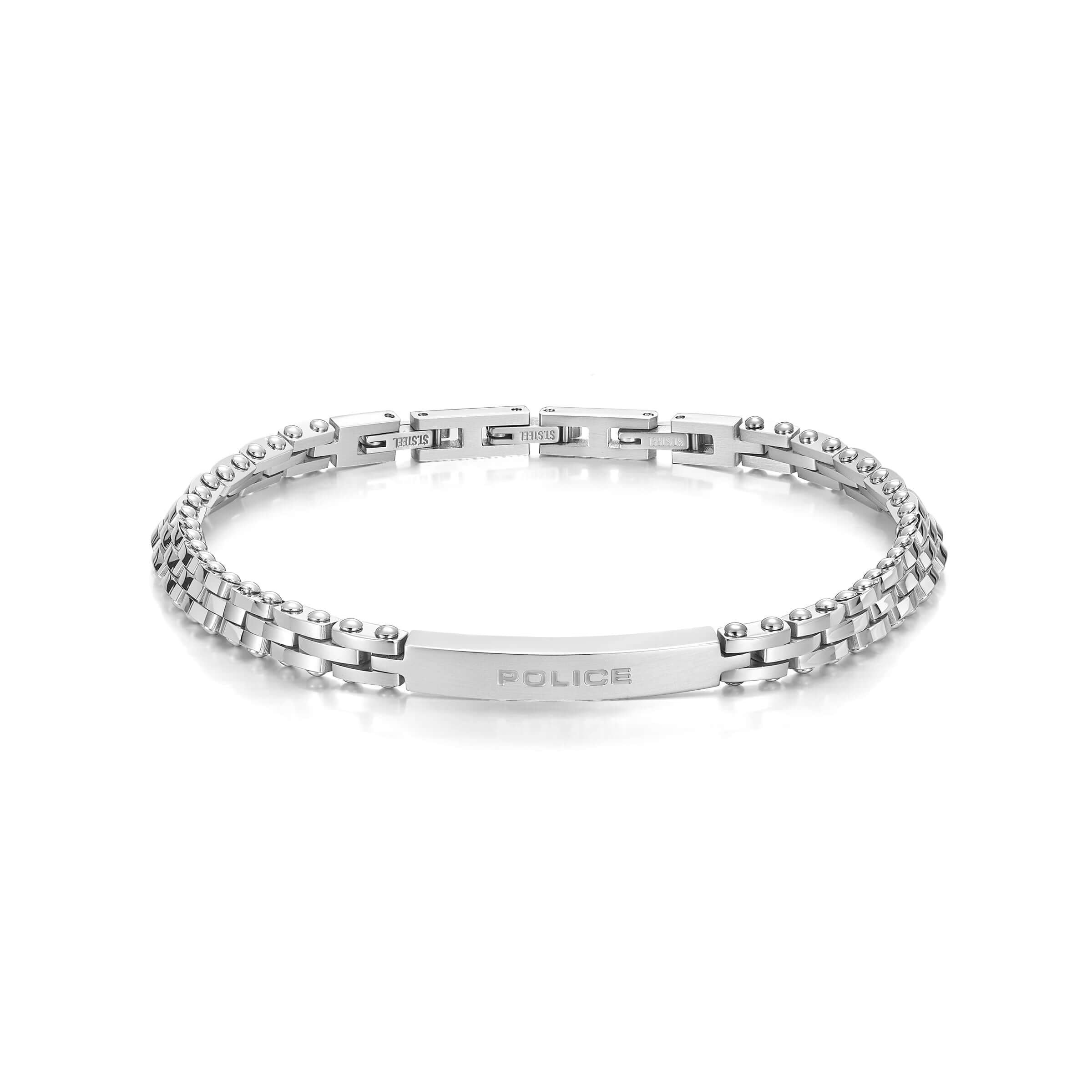 Police Herren Armband Edelstahl Silber Kettenarmband Herrenarmband Silber Kette Herren Schmuck Armband Silber