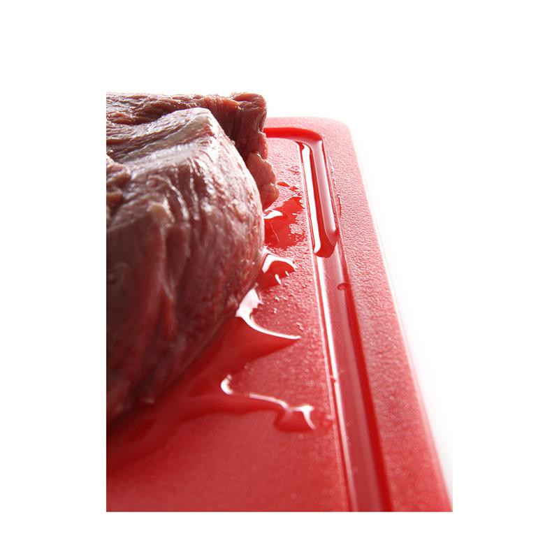 HENDI Schneidebrett GN 1/2 gelb 26 x 32 cm HACCP HDPE Kunststoff mit Saftrille, Gastro Profi Schneidebrett