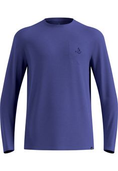 Ascent Merino 200 Langarmshirt mit Brusttasche, 21119 Skipper Blue, M, Odlo