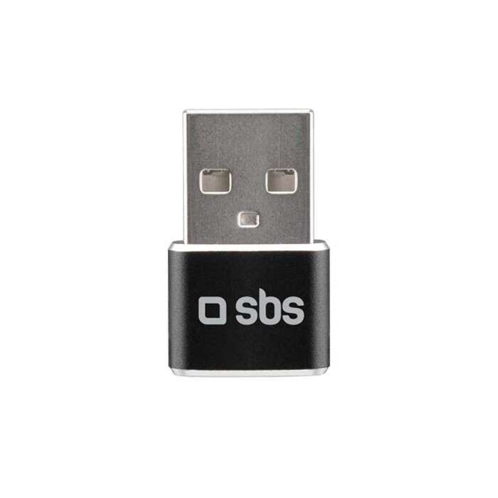 SBS Adapter USB-Stecker zu USB-C-Buchse schwarz