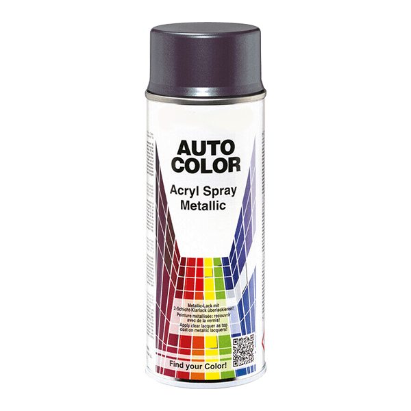 MOTIP 951079 Fahrzeug-Kombinationslack grau, Stift, Inhalt: 12ml, Teppich-Farbspray schwarz 400 ml