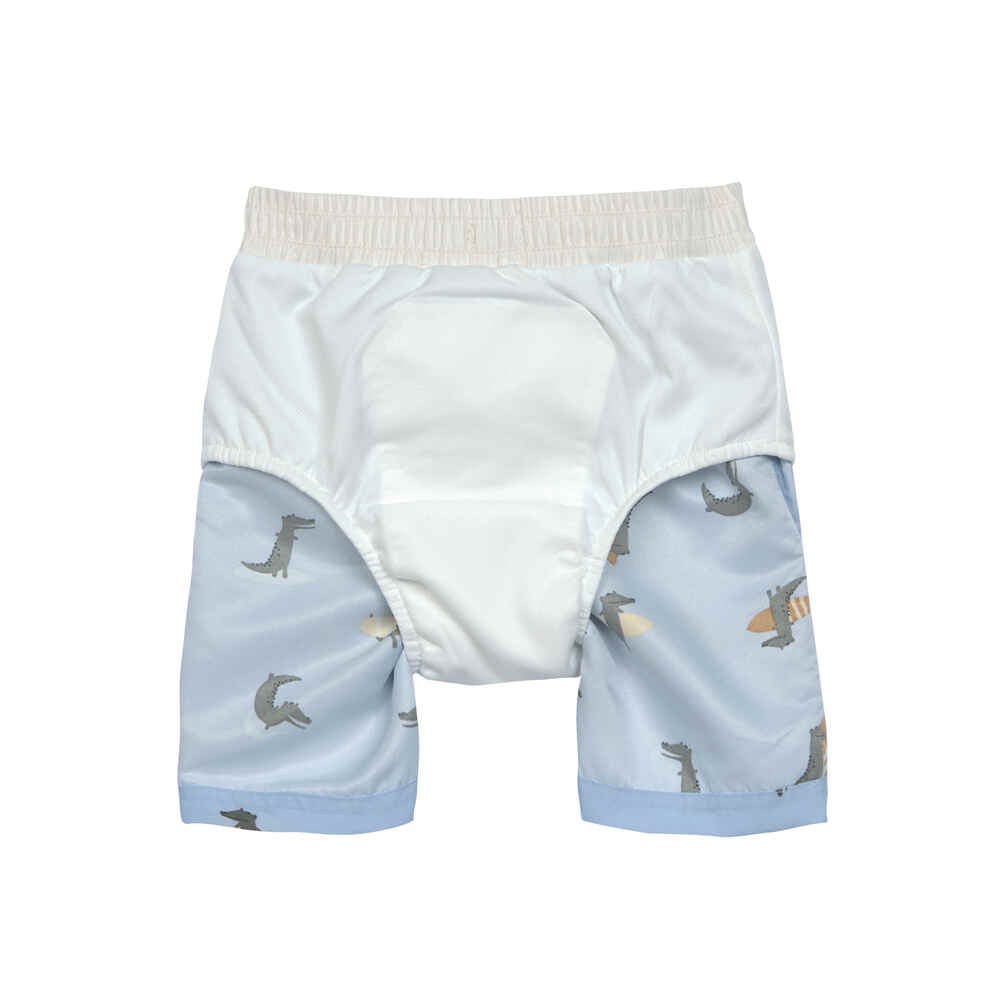 Lässig UV-Schutz 80 Badehose mit Windel Crocodile sky blue Gr.92