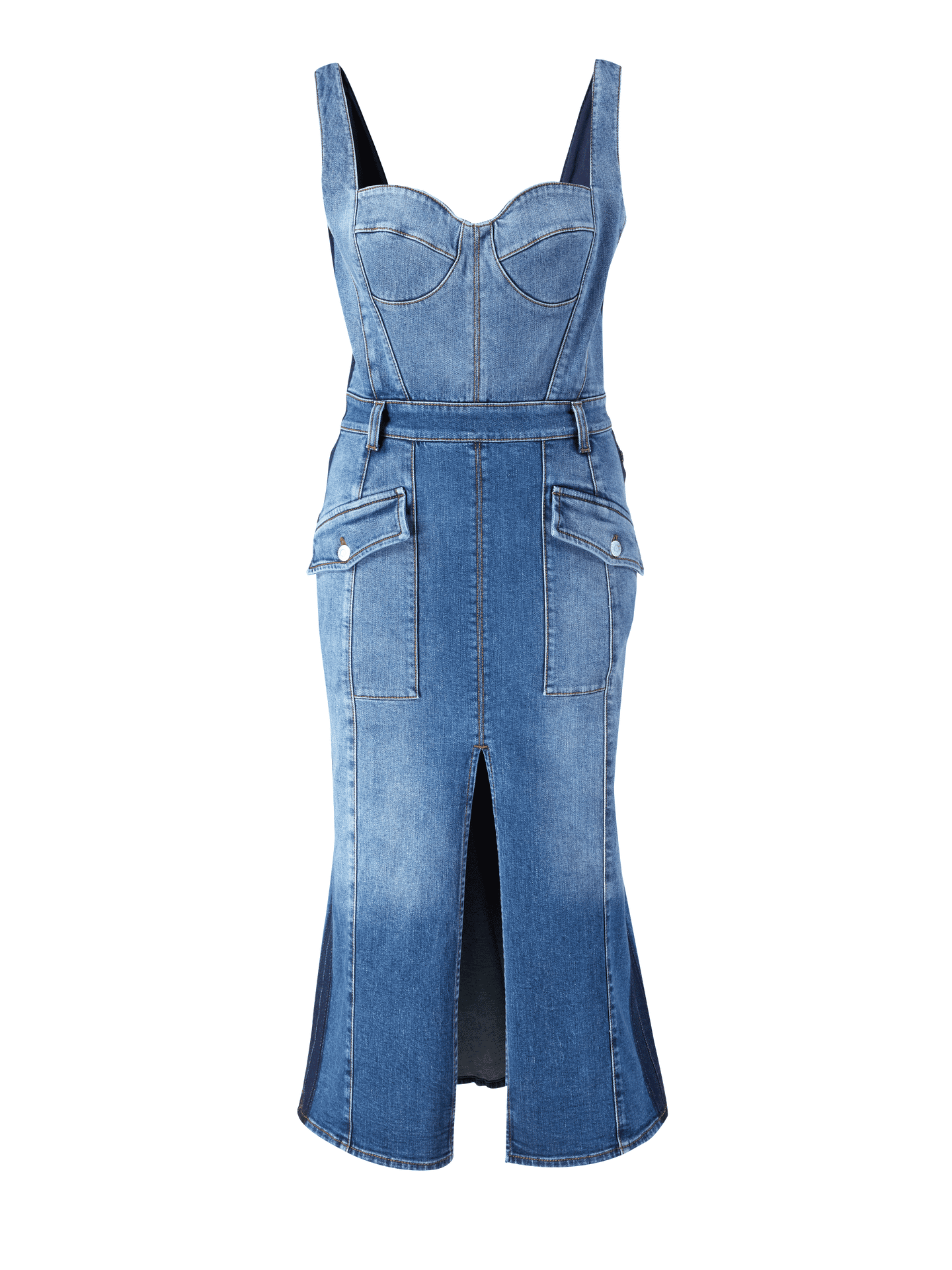 Kleid aus Denim Blau