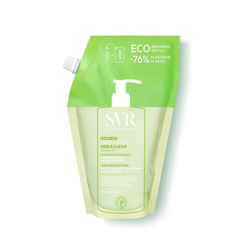 SVR Sebiaclear Creme Lavante Idratante per Pelle Secca Ricarica 400 ml