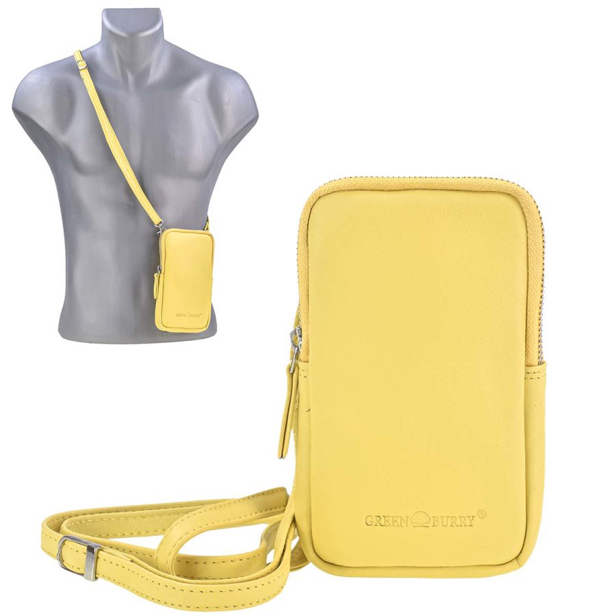 Handy Umhängetasche Leder 11x18cm 