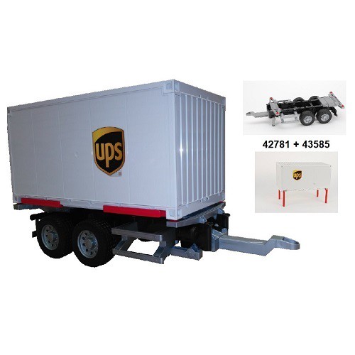 Kombination aus Bruder 42781 Chassis und Bruder 43585 Containerwechselbr�cke - Bruder 3905 - Bruder 03905