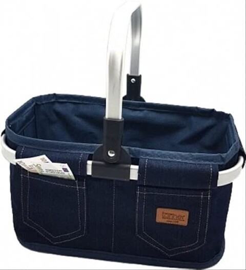 Einkaufskorb Jeans leer von Tanner – Kaufladenzubehör für Kinder - Wie neu