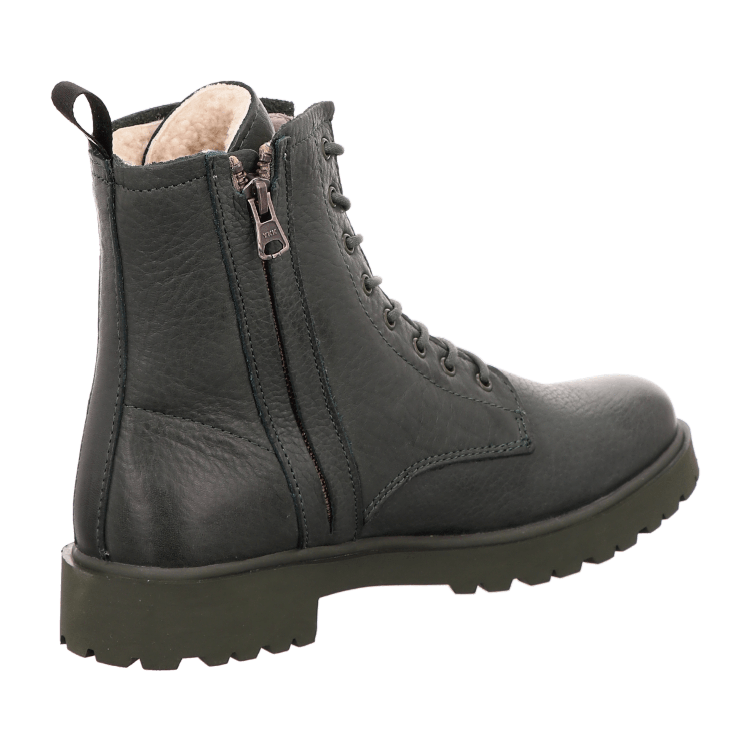 Blackstone Schnürboot, Lammfell, Oliv für Damen, oliv, Gr. 40 EU