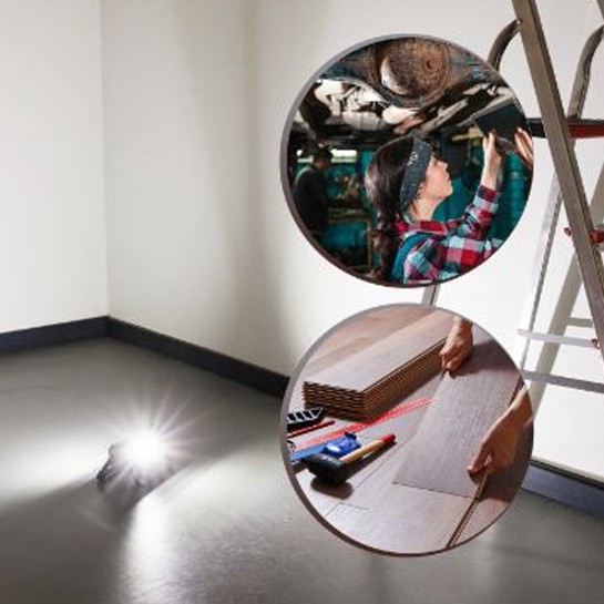 Wolfgang – Tragbare Arbeitsleuchte – LED-Arbeitsleuchte / Bauleuchte – Schwarz