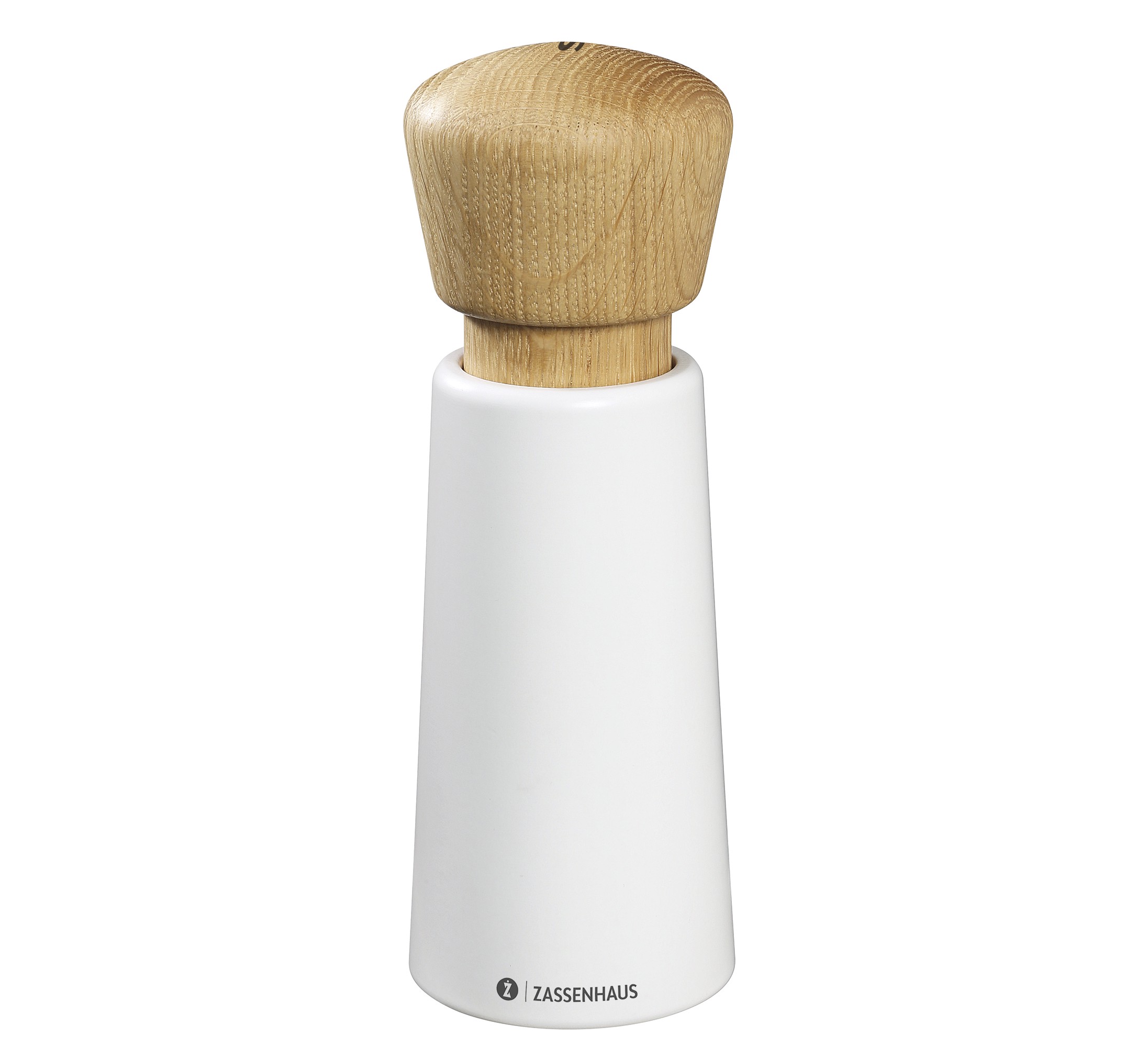 Salzmühle NORDERNEY 18 cm weiß/Eiche 