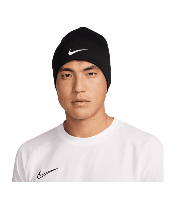 Nike Peak Standard Cuff Beanie Schwarz Weiss F010