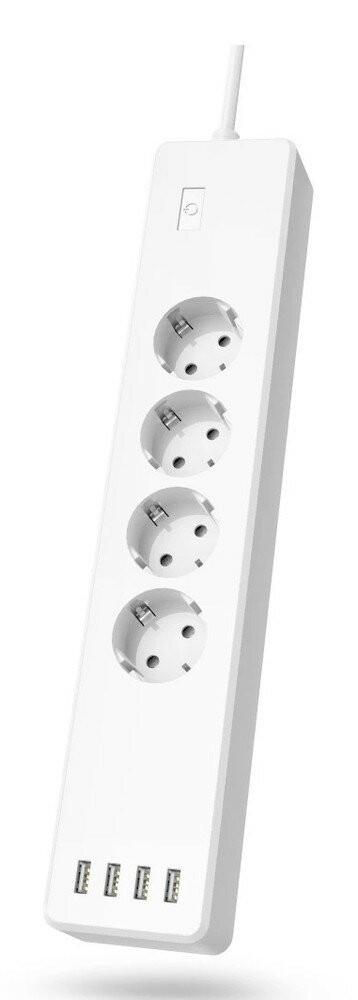 HAMA Smarte WLAN-Steckdosenleiste 4-fach, einzeln schaltbar, Überlastsch., 4xUSB (00176628)