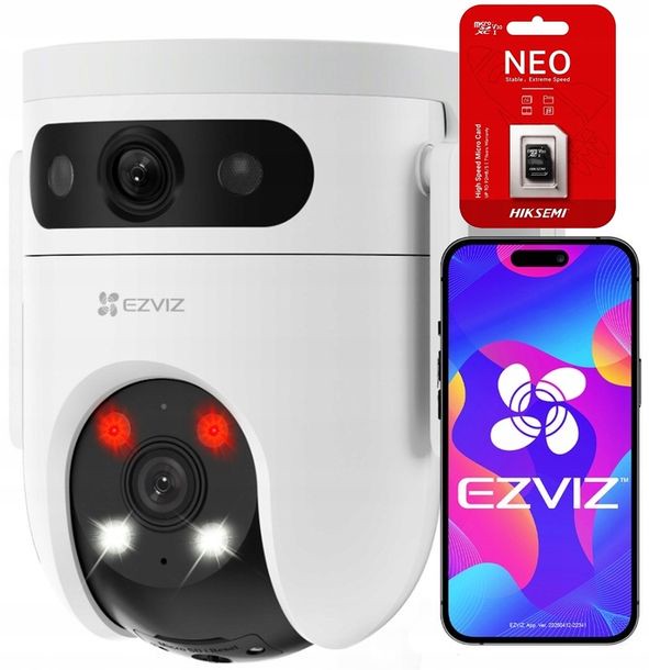 Kamera Obrotowa WiFi 10Mpx DUAL LENS H9C (5MP+5MP) EZVIZ Karta microSD 64Gb
