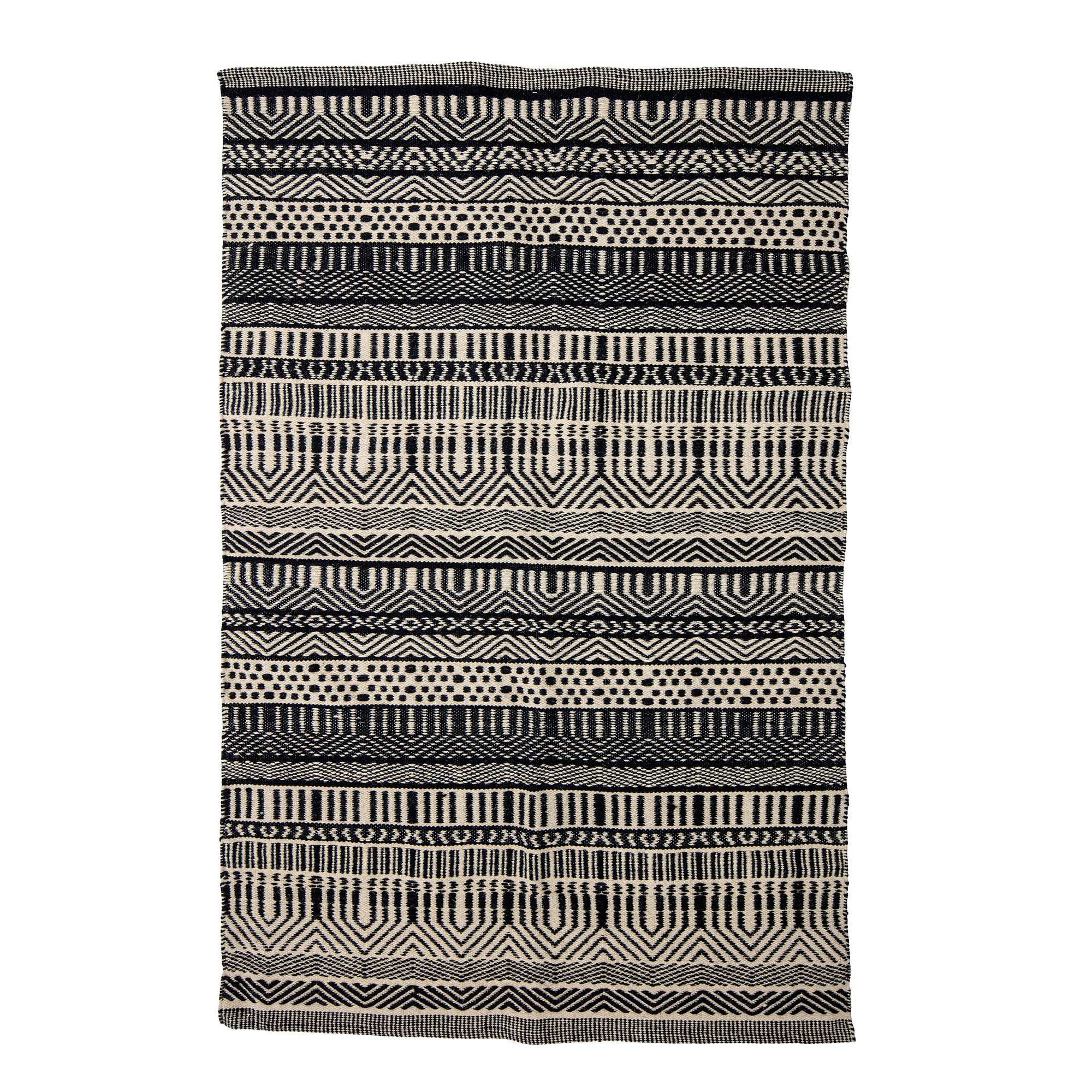 Bloomingville Wollteppich schwarz Joob 120x180cm