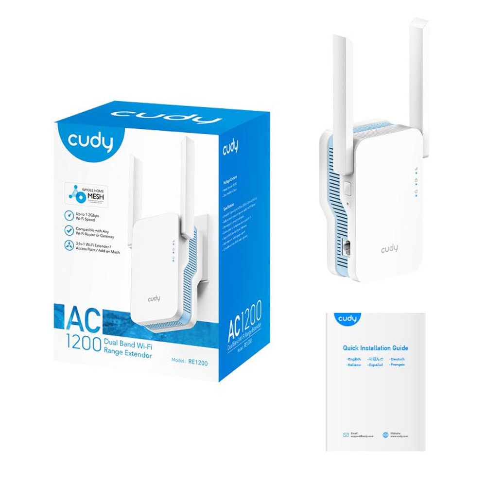 Cudy RE1200 WLAN Repeater weiß