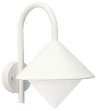 Schlichte Außenwandleuchte in weiß