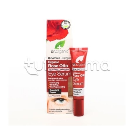 Dr Organic Rose Otto Rosa Eye Serum per Contorno Occhi 15ml