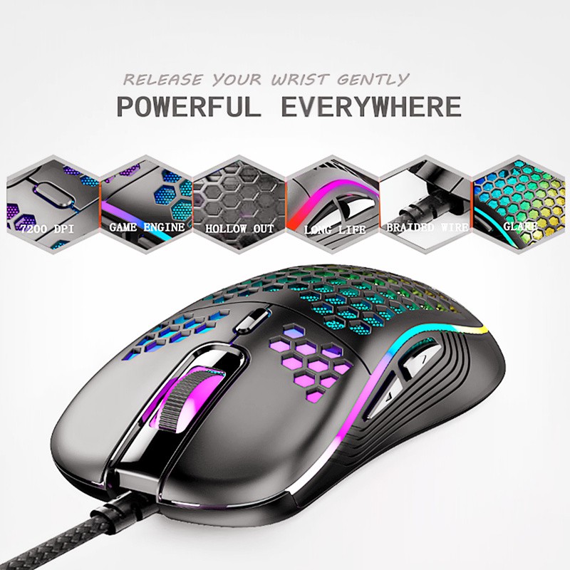 Vente chaude de jeu filaire souris 6D LED RVB RGB Backlit Optical Professional Mouse GamerComputer MICE POUR LAPTOP PC MEC MIC Play CS Games