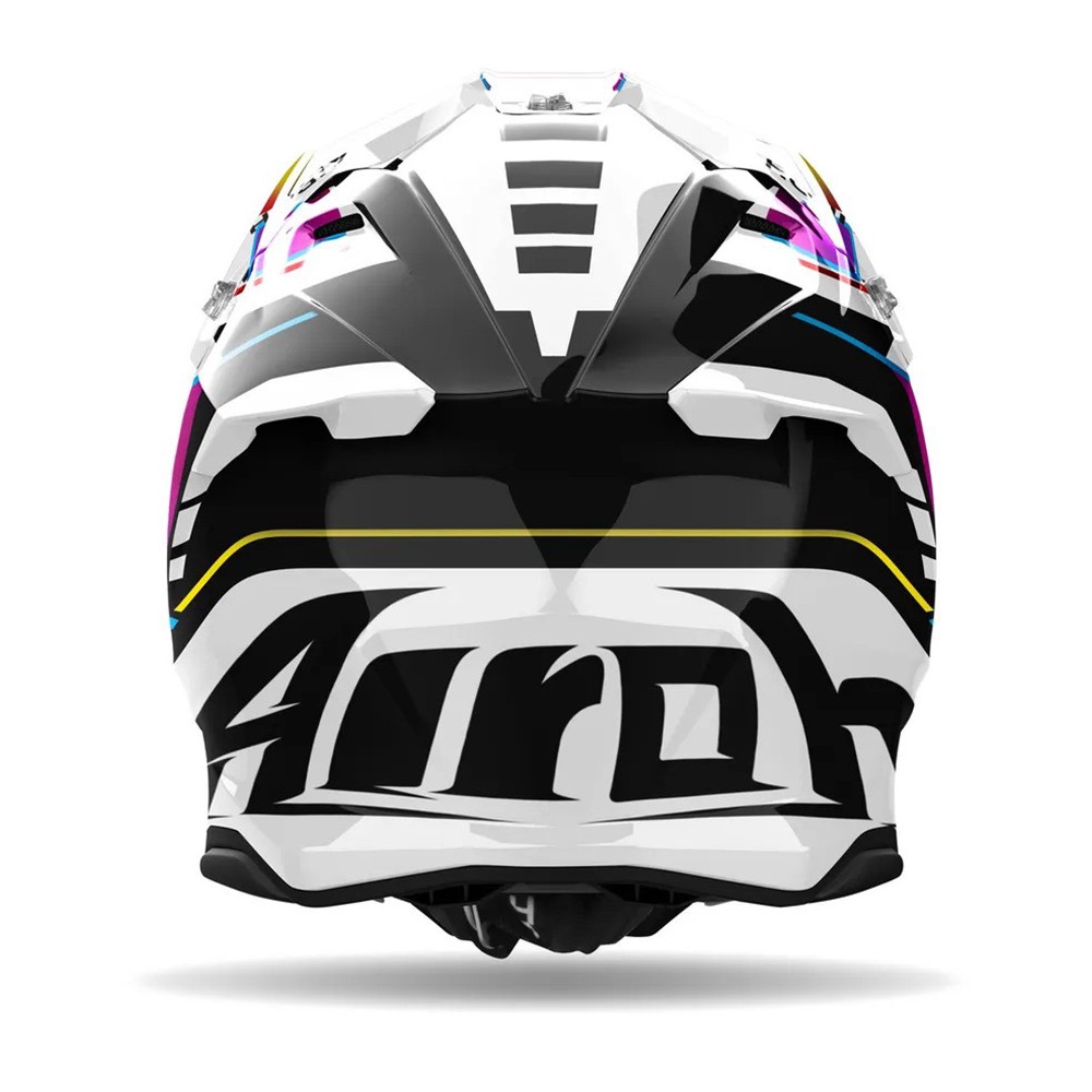 Airoh Twist 3 Rainbow Weiß Lila Motocross Helm Größe L