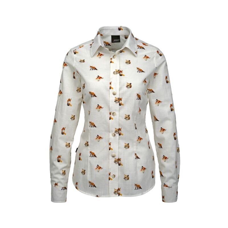 Skogen Damen Bluse Fuchs 1/1 Arm Weiß 42