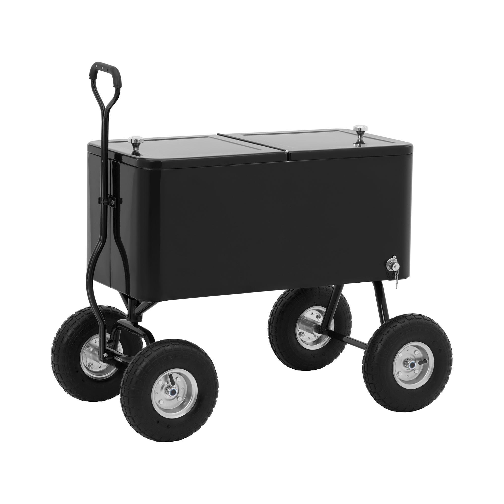 Uniprodo Kühlbox mit Fahrgestell - Räder Ø 25 cm - 76 L - Flaschenöffner