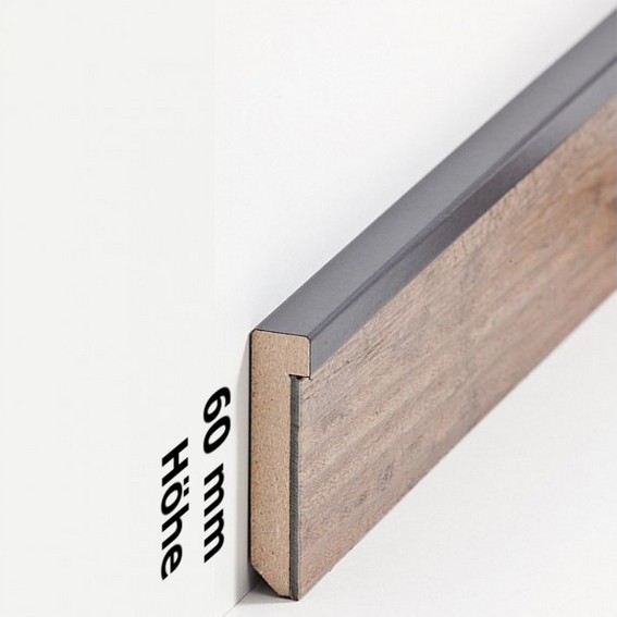 Sockelleiste Frankfurt MDF 13 x 60 x 2500 mm Fußleiste für Vinylboden by PROVISTON