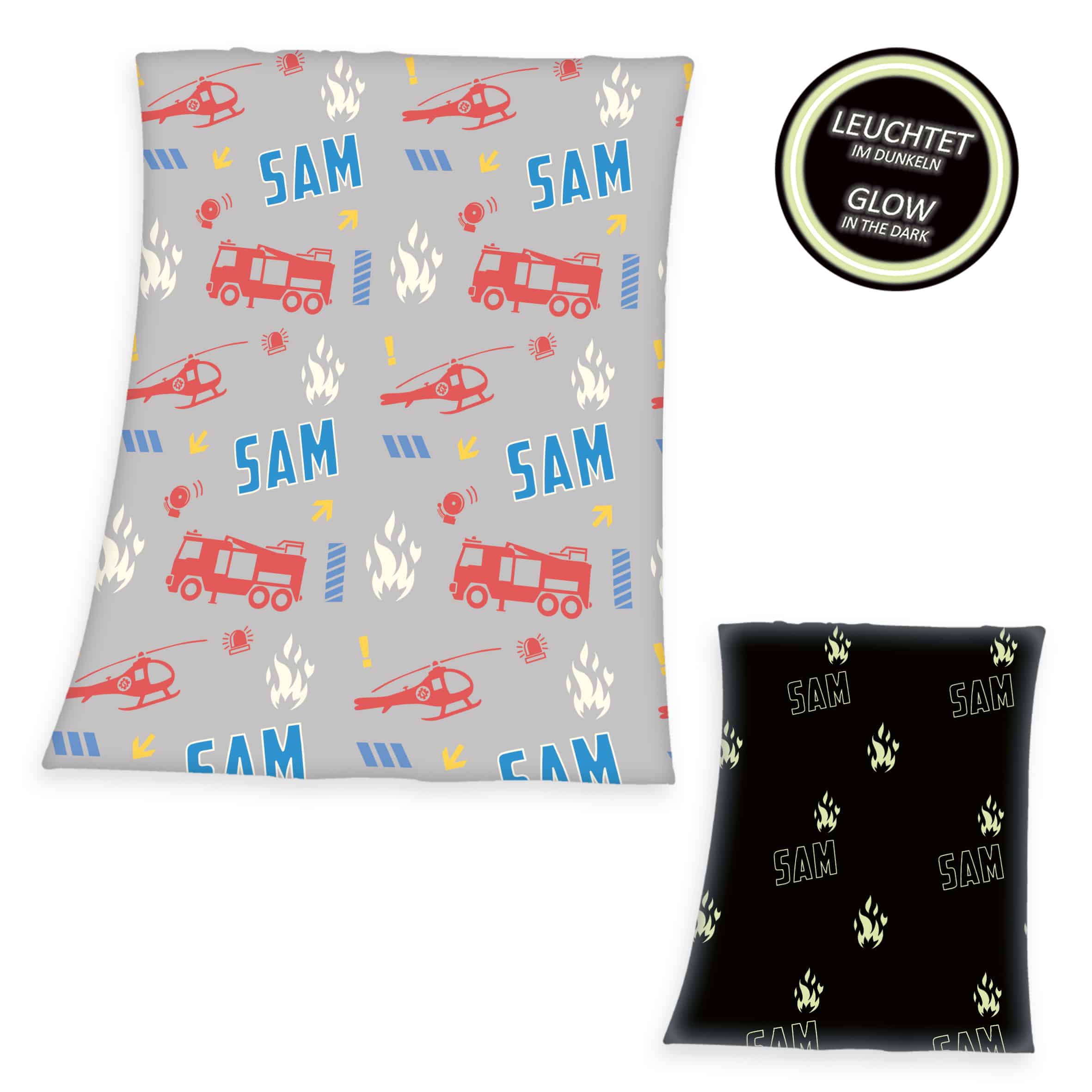 Feuerwehrmann Sam Decke - Glow Grey