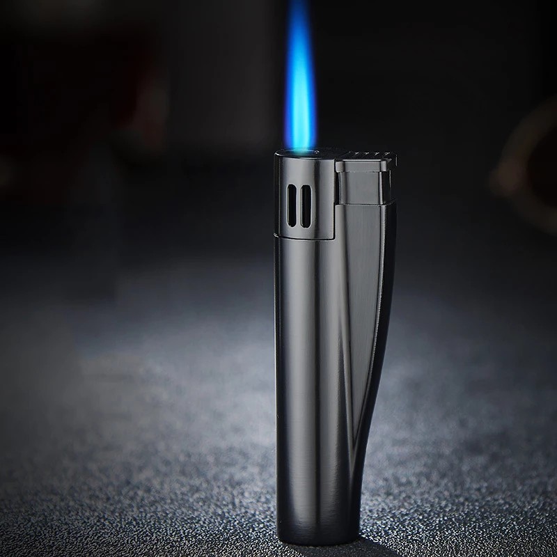 En gros métal metal étanche butane torche averti mit mini-gaz gonflable lighters dropshipping men gadget cadeau