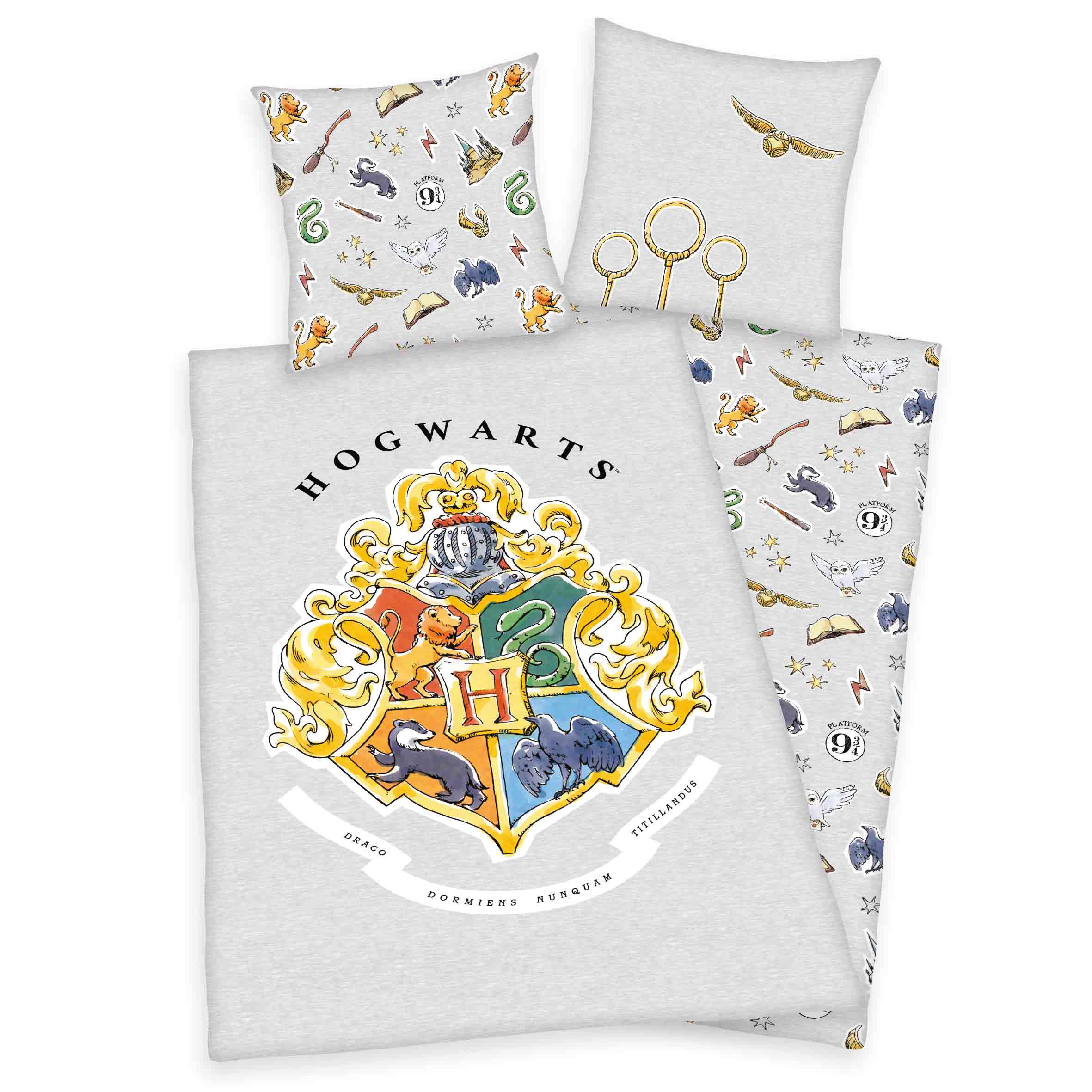Harry Potter Bettwäsche-Set 'Hogwarts' – 135x200 oder 140x200 cm, Renforcé