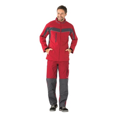 Wetter- und Kälteschutz-Fleecejacke Plaline 2707 rot/schiefer, Größe XS