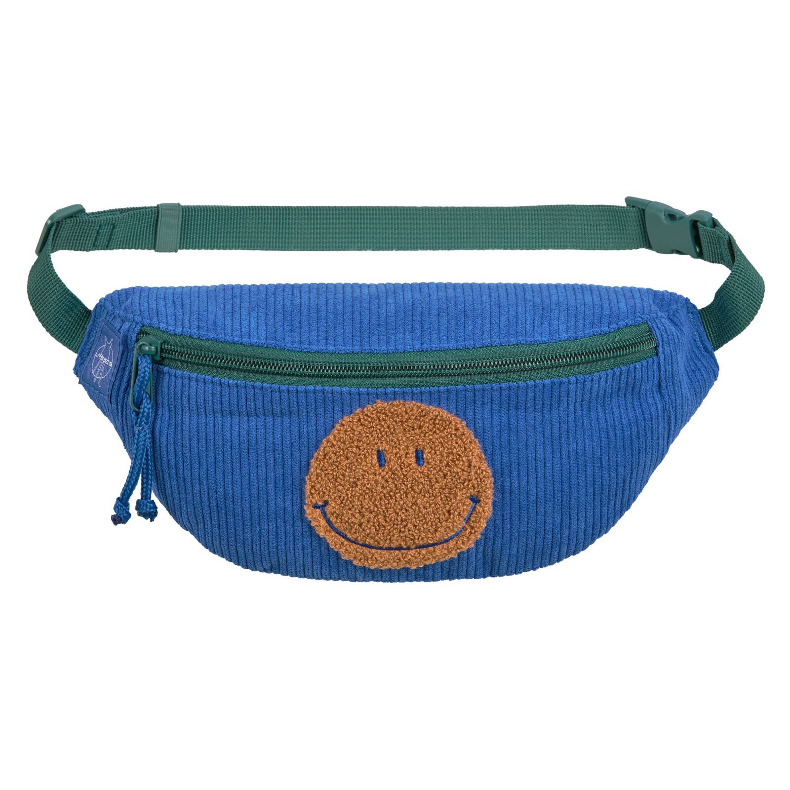 Lässig - Bauchtasche Kinder Cord - Little Gang, Smile, Blau