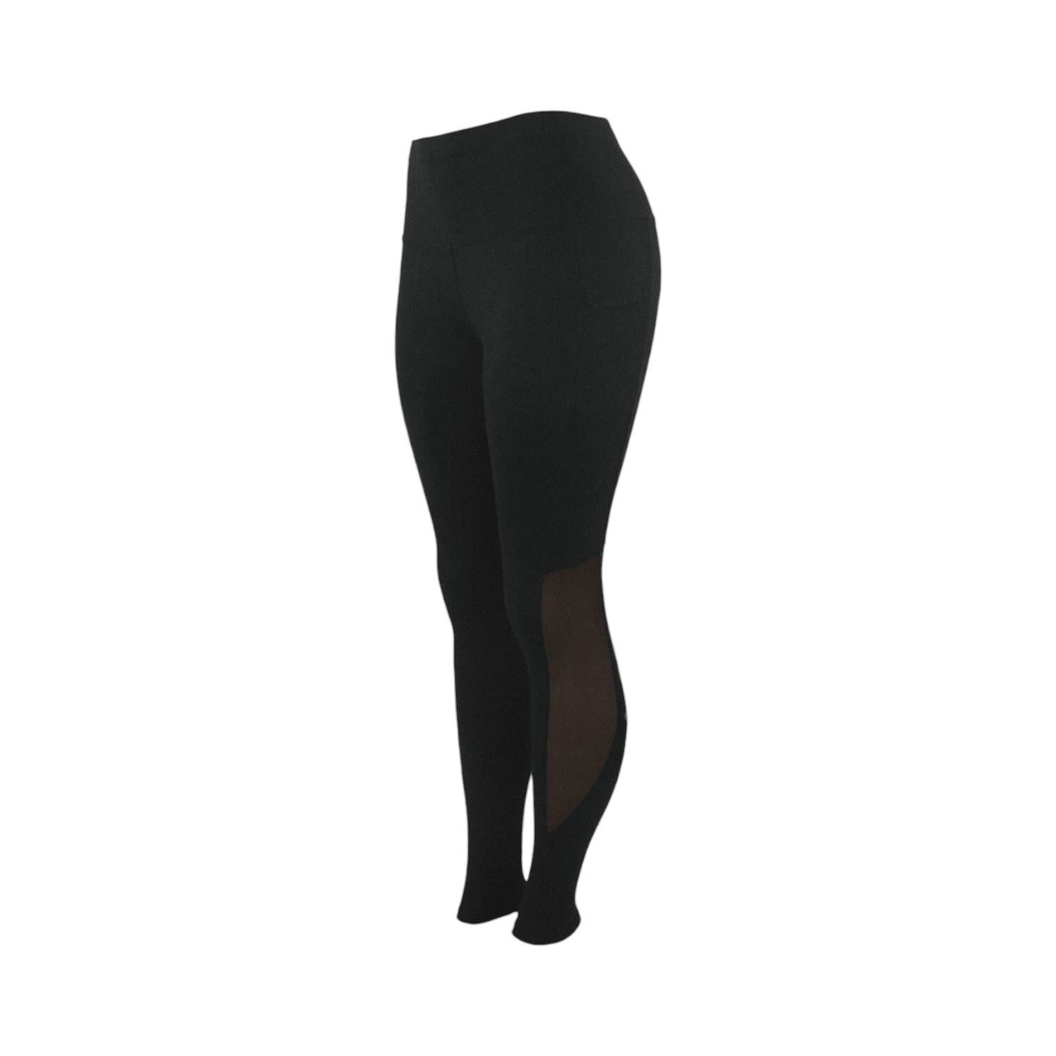 Yoga Hose Damen » Sport Leggings mit hoher Taille » Yogahose mit praktischer Tasche » Yogaleggins Formender Effekt - Schwarz / S/M