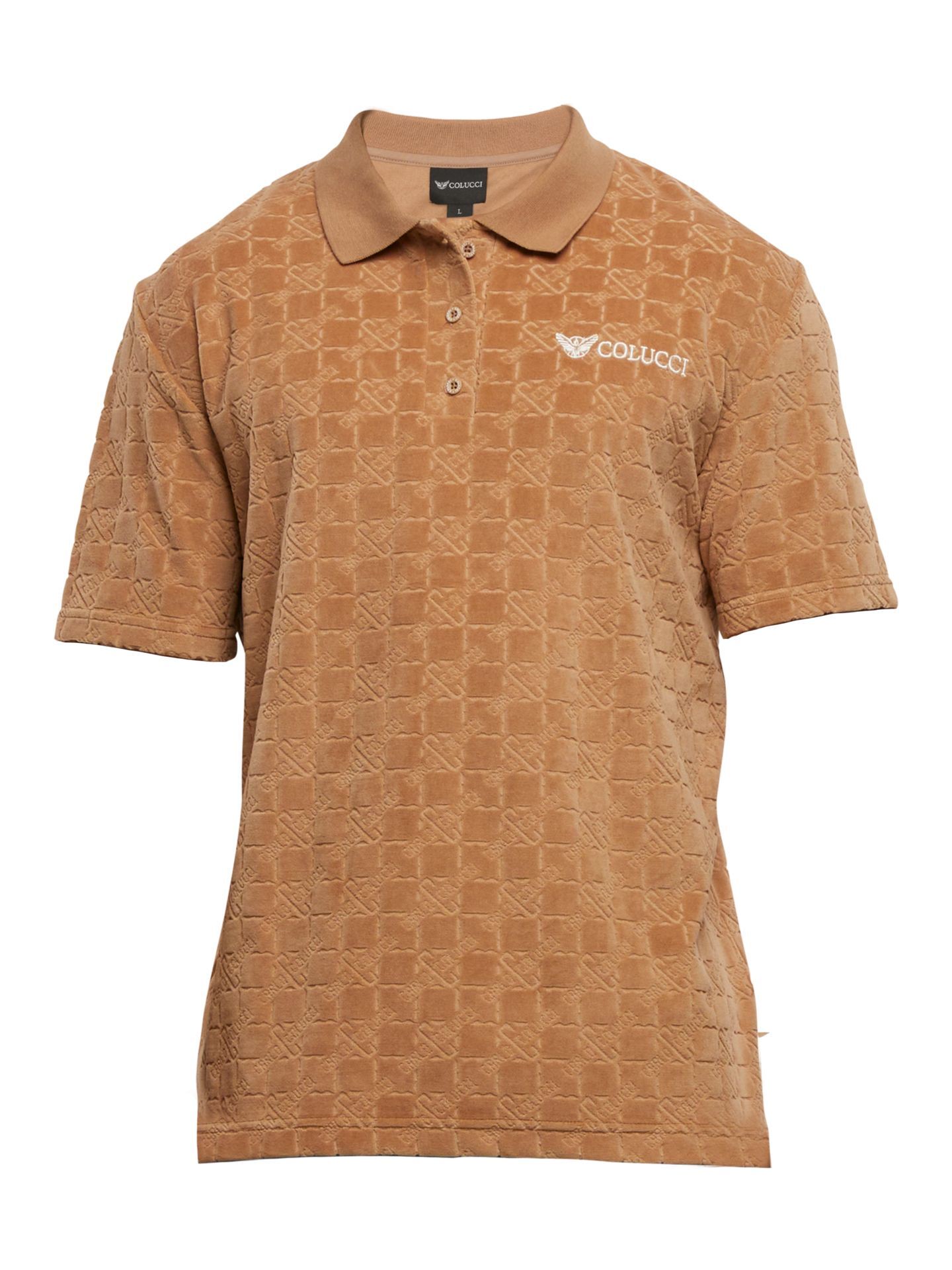Velour Monogram Poloshirt