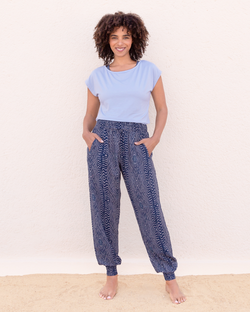 Jaya Organics Yogahose Ananda - Zumba Blue L