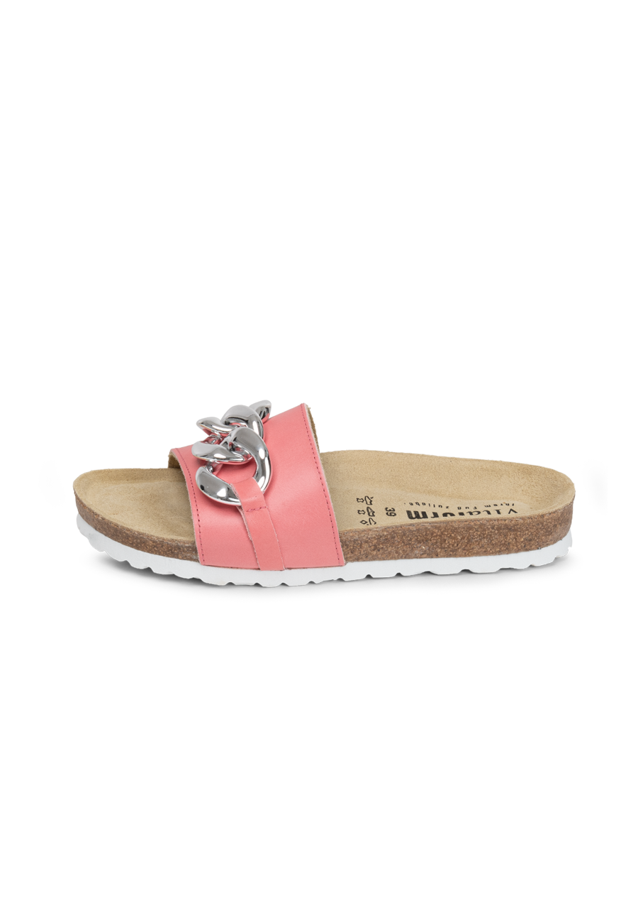 Olivenblattgegerbte Pantolette Softnappa