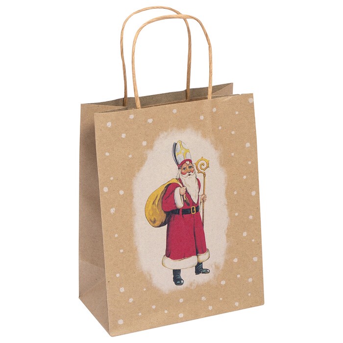 Nikolaus Tasche aus Kraftpapier braun