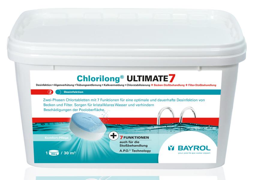 Bayrol Chlorilong Ultimate 7 - mit Clorodor Kapsel 4,8 Kg Eimer