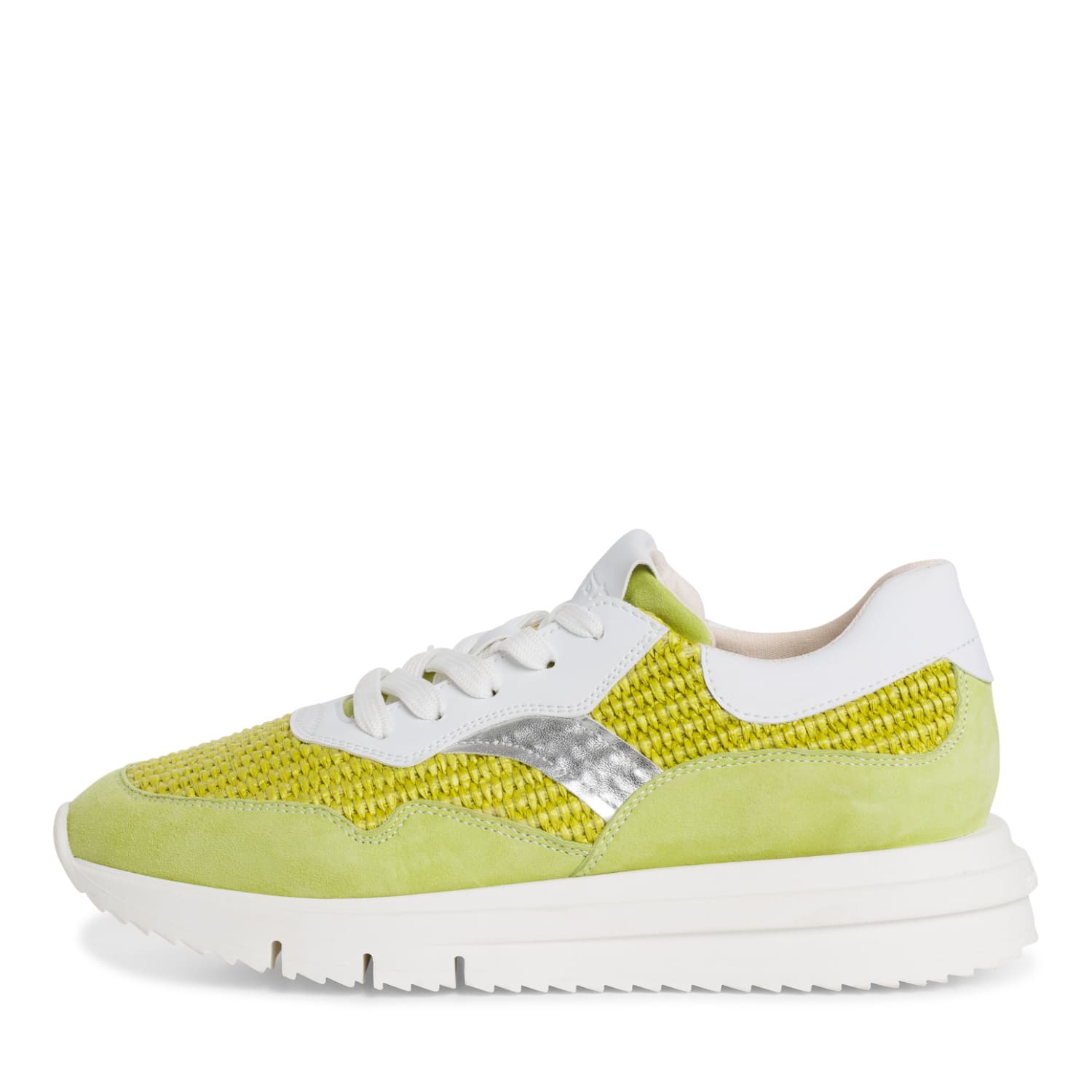 Tamaris 23785-42 Lime (Grün) (gelb) - sportlicher Schnürschuh - Damenschuhe Sneaker, Gelb, leder/textil/synthetik für Damen, grün, Gr. 39 EU