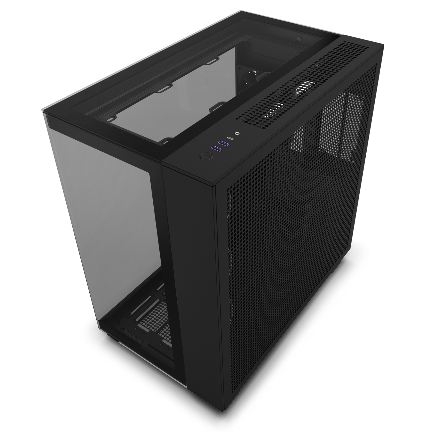 NZXT H9 Elite Dual-Chamber Tempered Glass ATX Mid-Tower Gaming PC Case - Black - CM-H91EB-01
