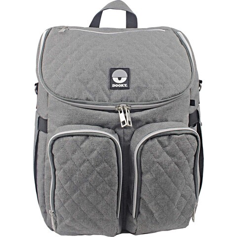 DOOKY Wickelrucksack 2 in 1  Grey melange