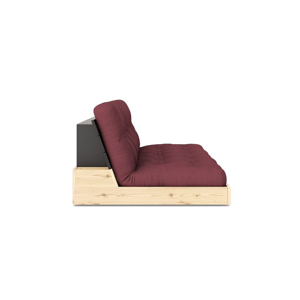 Karup Design Untergestell (Schlafsofa) Naturholz/Nachtschwarz/Burgund – 137402710