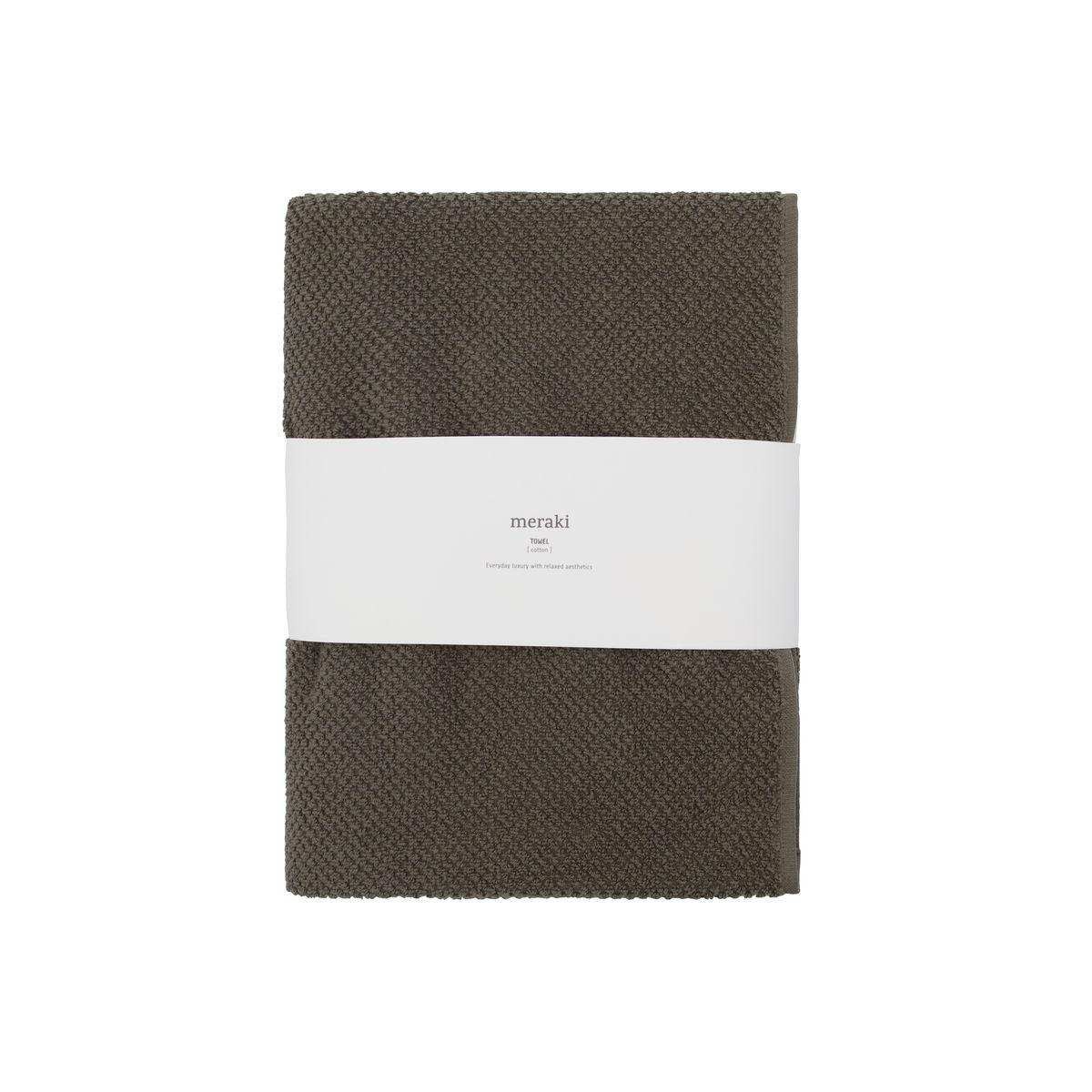 Meraki Handtuch Solid grün 70x140cm