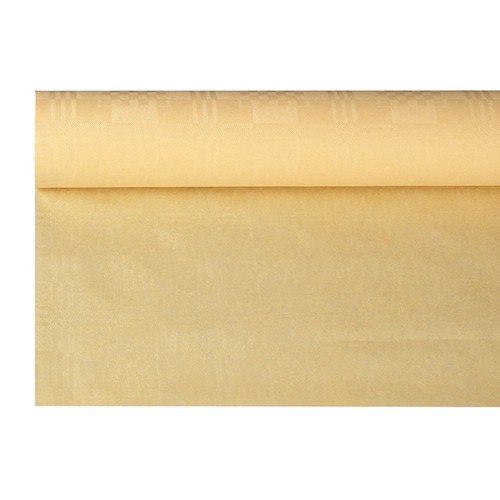Papiertischdecke creme mit Damastprägung 6 x 1,2 m (Karton)