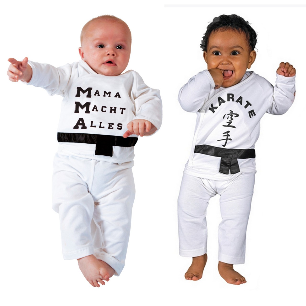 KWON Baby Strampler mit Kampfsportmotiven