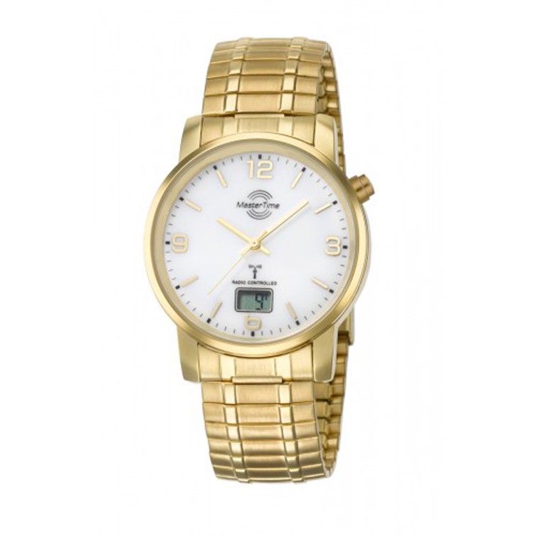 Master Time Herren-Funkuhr Basic, gold - MTGA-10312-12M